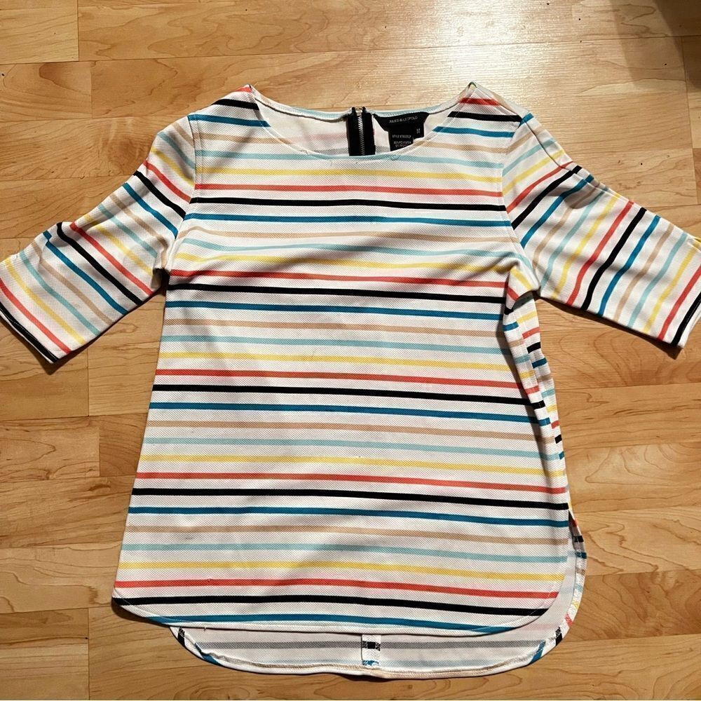 Jules & Leopold Multicolored Striped Top Women’s Medium